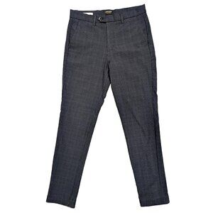 Jack & Jones Slim Fit Dress Pants Marco Bi-Stretch Navy Check Mens Size 30x32